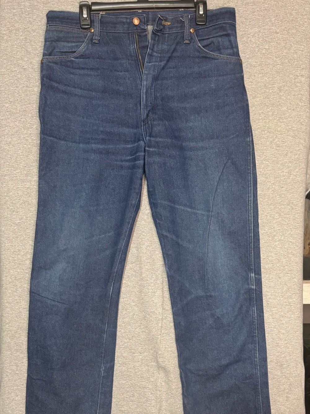 Wrangler 13MWZ Cowboy Cut Men's Dark Rigid Indigo Straight Leg Jeans Size 34X38